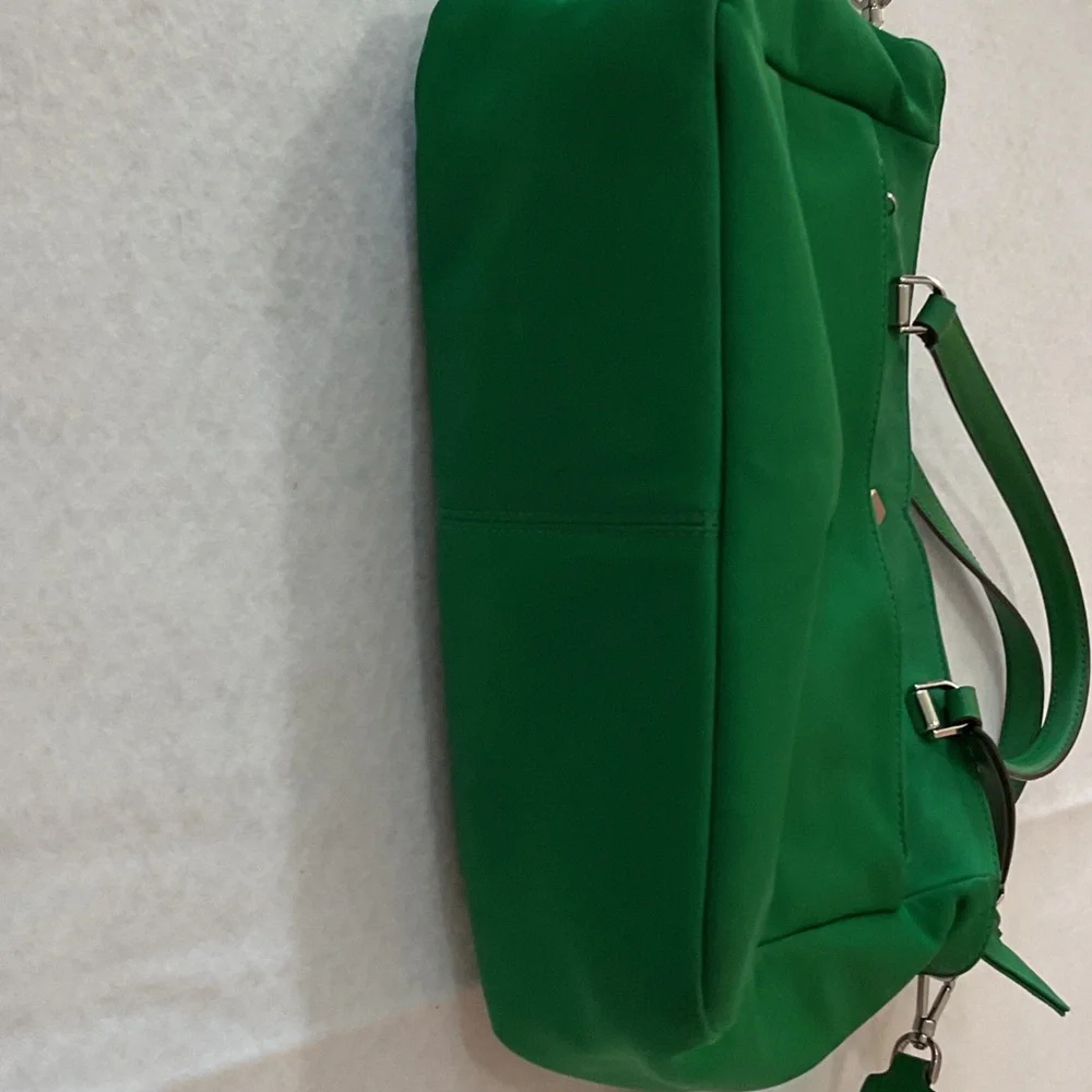 kate spade vibrant green nylon tote with detachable strap